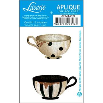 Tea Cup Mug Polka Stripe Kitchen : Wood Embellishment Crafts Scrap Shape Laser