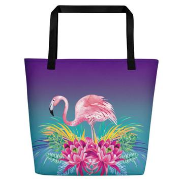Flamingo : Gift Beach Bag Ecology Nature Aviary Animal Bird Tropical Florida