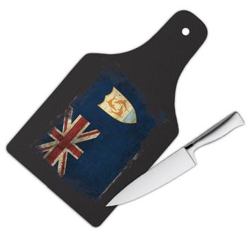Anguilla Anguillan Flag : Gift Cutting Board North America Country Souvenir Pride Patriotic Travel