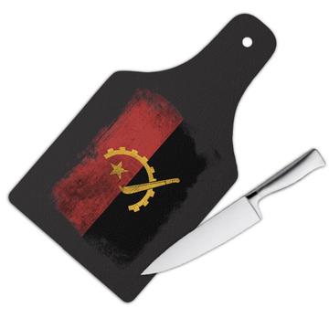 Angola Angolan Flag : Gift Cutting Board Distressed Africa African Pride Country Souvenir Coat Of Arms