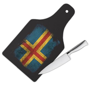 Aland Islands Flag : Gift Cutting Board Europe European Country Souvenir Patriotic Pride Vintage Travel