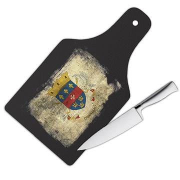Saint Barthelemy Flag Distressed : Gift Cutting Board Coat Of Arms North American Country Souvenir
