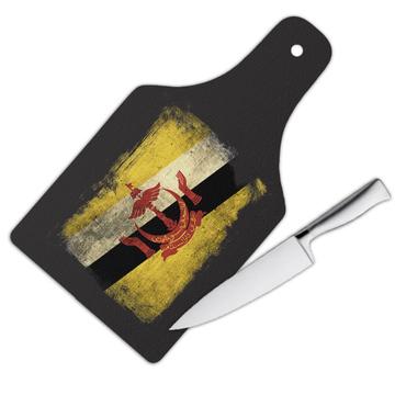 Brunei Darussalam Bruneian Flag : Gift Cutting Board Asia Asian Country Souvenir Patriotic Vintage