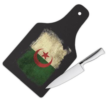 Algeria Algerian Flag : Gift Cutting Board Africa African Country Souvenir National Vintage Pride Art