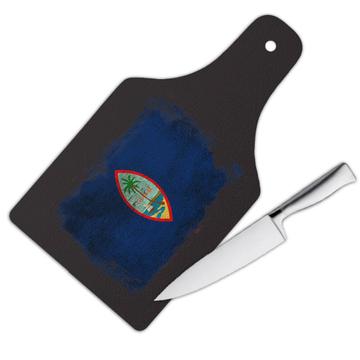 Guam : Cutting Board Distressed Flag Vintage Gift Guamanian Expat Country