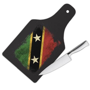 Saint Kitts And Nevis Flag : Gift Cutting Board North America Country Proud Souvenir Patriotic Vintage