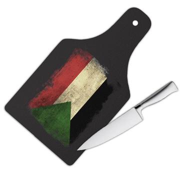 Sudan Sudanese Flag : Gift Cutting Board Africa African Country National Souvenir Vintage Art Proud