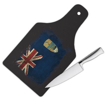 Saint Helena Flag : Gift Cutting Board Africa African Island Country National Souvenir Distressed Art