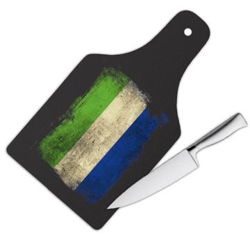 Sierra Leone Leonean Flag : Gift Cutting Board Africa African Country Souvenir National Vintage Patriotic