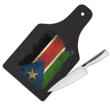 South Sudan Sudanese Flag : Gift Cutting Board African Country National Souvenir Vintage Art Proud