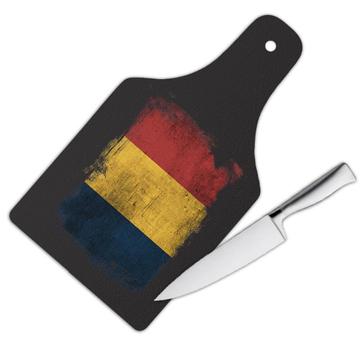 Chad Chadian Flag : Gift Cutting Board Distressed Africa African Country Souvenir National Vintage Art
