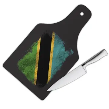 Tanzania Tanzanian Flag : Gift Cutting Board Africa African Country Souvenir National Vintage Distressed
