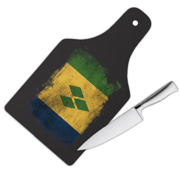 Saint Vincent And The Grenadines Flag : Gift Cutting Board Central America American Country Souvenir