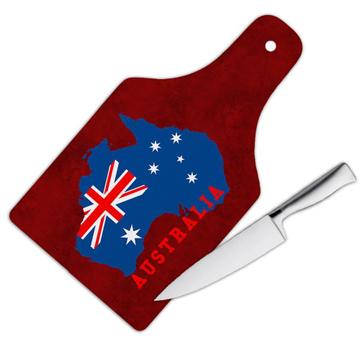 AUSTRALIA Map : Gift Cutting Board Australian Aussie Flag Expat Pride Country Souvenir