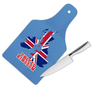 HOME Map United Kingdom : Gift Cutting Board British England Flag Expat Country Souvenir