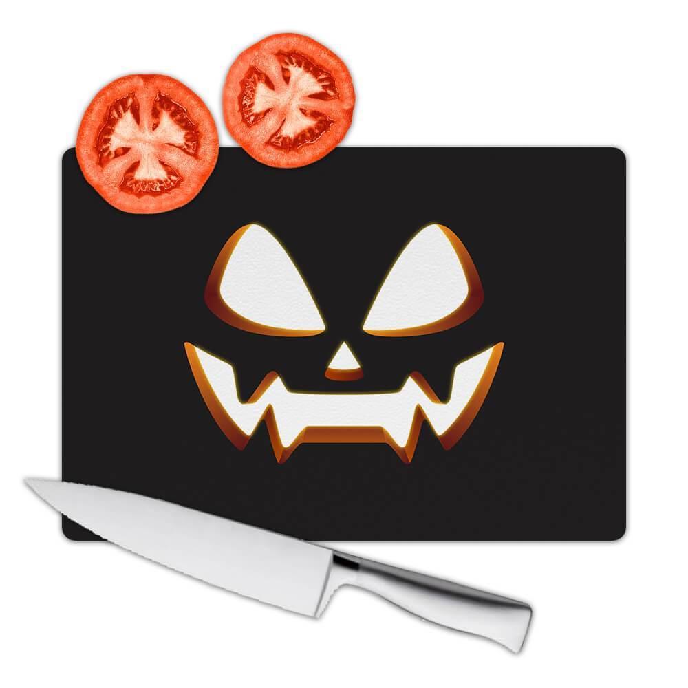 Gift Cutting Board : Scary Halloween Pumpkin Fall Autumn Face Decoration