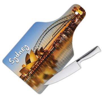 Sydney Harbour : Gift Cutting Board Australia Epat Country Souvenir Opera House Bridge