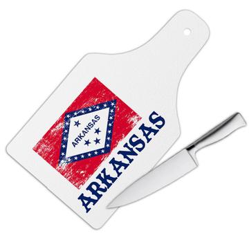 Arkansas : Gift Cutting Board Flag Distressed Souvenir State USA Christmas Coworker