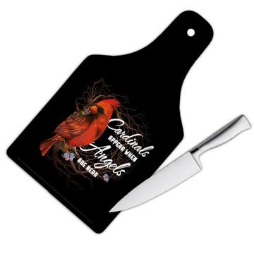 Cardinals Appear : Gift Cutting Board Angels Are Near Bird Ecology Nature Aviary