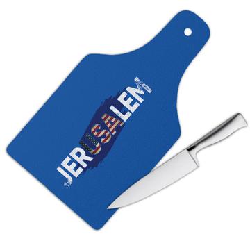 Jerusalem USA Israel : Gift Cutting Board American Flag Jewish Jew Judaism Patriotic Art