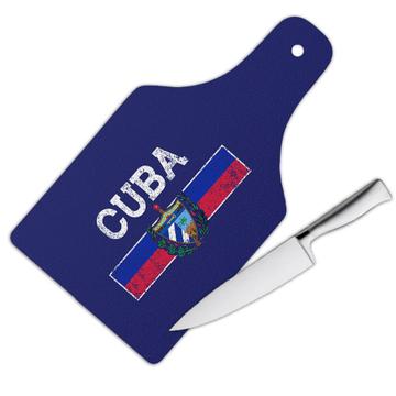 Cuban Flag Coat Of Arms : Gift Cutting Board Cuba Pride Independence Day National Symbol