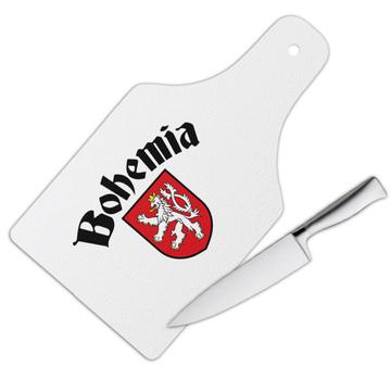 Bohemia Czech Republic : Gift Cutting Board Lion Coat Of Arms Crystals Eastern Europe Prague