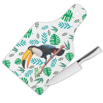 Toucan Airbrush Painting : Gift Cutting Board Bird Tropical Animal