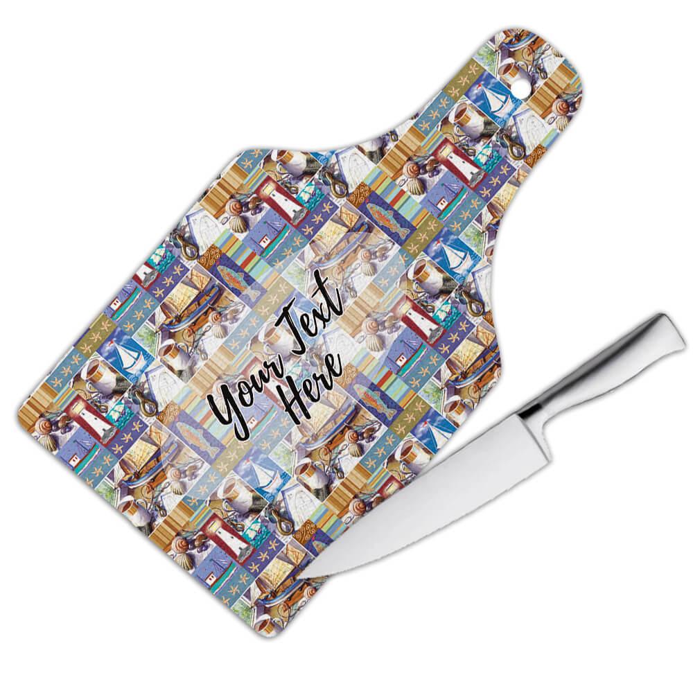 Gift Cutting Board : Sea Adventure Travel Friends Shells Fish Boat For You With