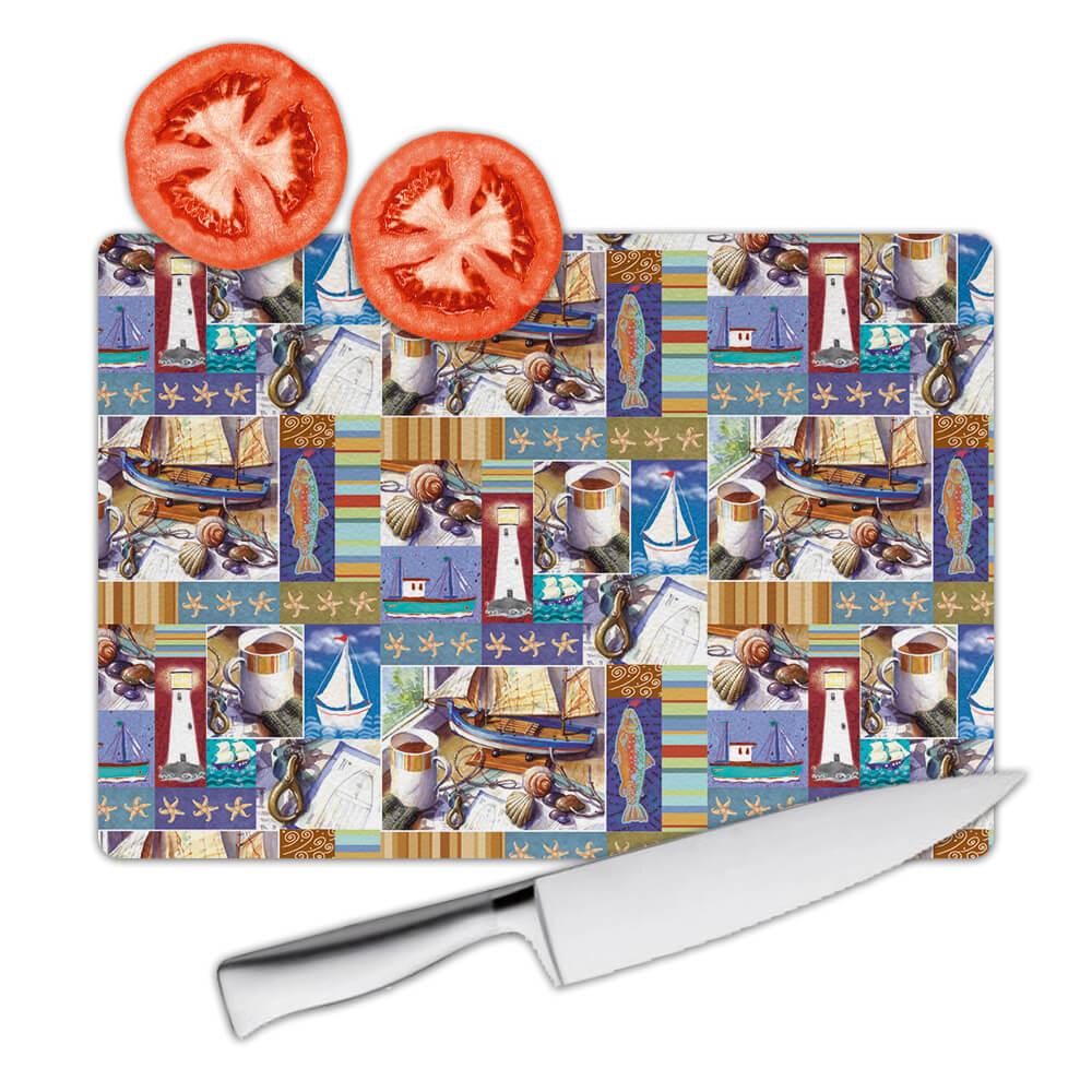 Gift Cutting Board : Sea Adventure Travel Friends Shells Fish Boat For You With