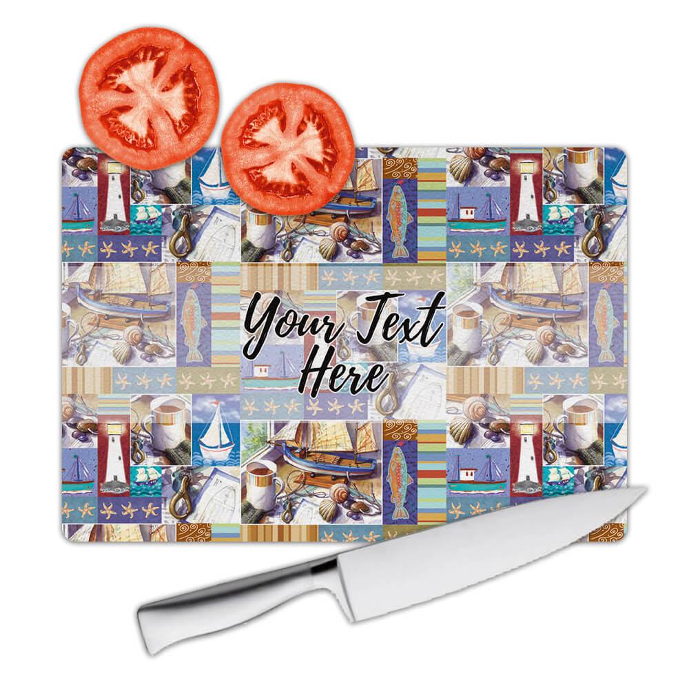 Gift Cutting Board : Sea Adventure Travel Friends Shells Fish Boat For You With