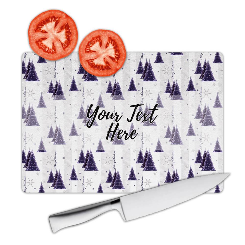 Gift Cutting Board : Graceful Christmas Tree Winter Holidays Pattern Elegant