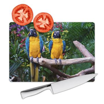 Macaw : Gift Cutting Board Parrot Bird Animal Cute Ecology Nature Aviary