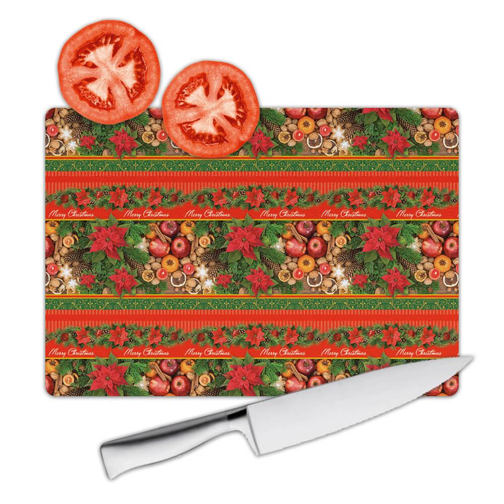 New Year Celebration Pattern Arabesque Gift Cutting Board Details about   Christmas Fruits
