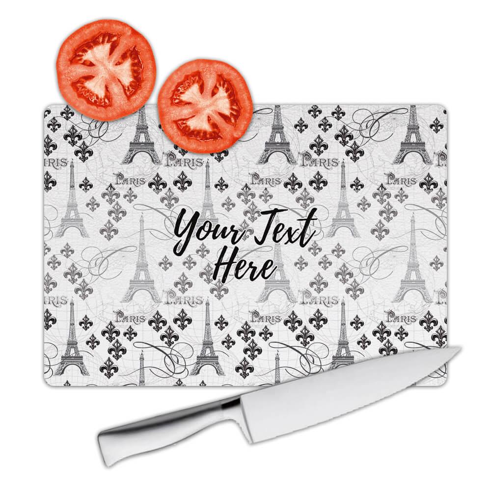 Gift Cutting Board : Paris Fleur De Lis Adventure Furniture Home Decor Eiffel