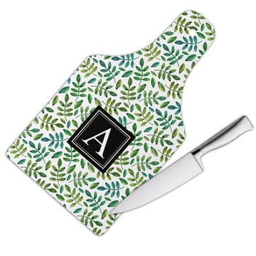 Plant Twigs : Gift Cutting Board Leaves Greenery Pattern Floral Nature Ecological Decor Friendship