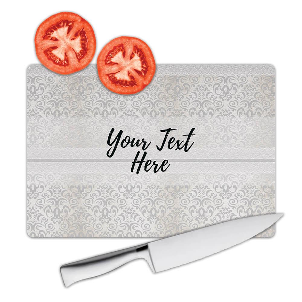 Gift Cutting Board : Moroccan Style Arabesque Lace Pattern Wedding Decor Welcome