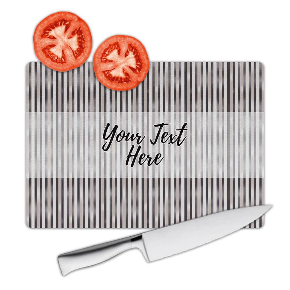Gift Cutting Board : Stripes Pattern Abstract Lines Home Wall Decor Coworker