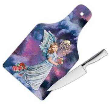 Victorian Angel Flowers : Gift Cutting Board Vintage Retro Religious Cute