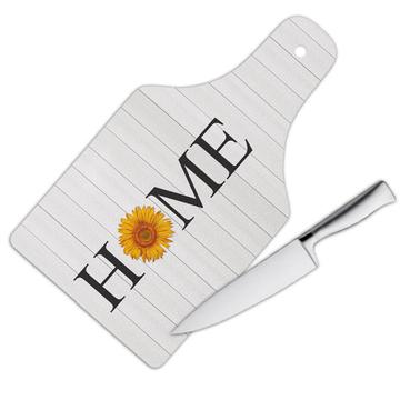 Sunflower Home : Gift Cutting Board Flower Floral Yellow Decor For Her Feminine Woman Women