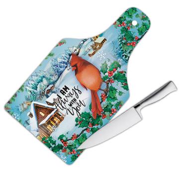 Cardinal Snow Winter Berries : Gift Cutting Board Bird Grieving Lost Loved Christmas