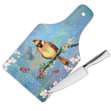 Orange Cardinal : Gift Cutting Board Bird Grieving Lost Loved One Grief Healing Rememberance