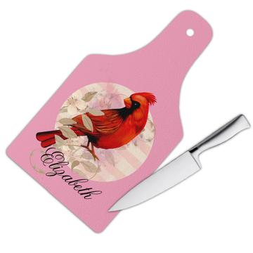 Personalized Cardinal Mug : Gift Cutting Board Name Bird Grieving Loved One Customizable