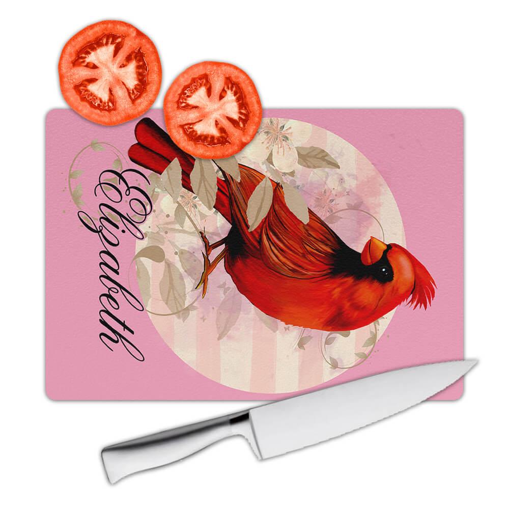 Gift Cutting Board : Personalized Cardinal Mug Name Bird Grieving Loved One