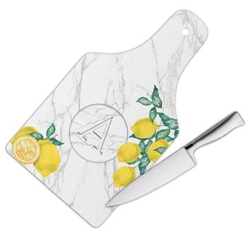 Personalized Lemon Citric : Gift Cutting Board Fruit Kitchen Gift for Mom Grandma Mother