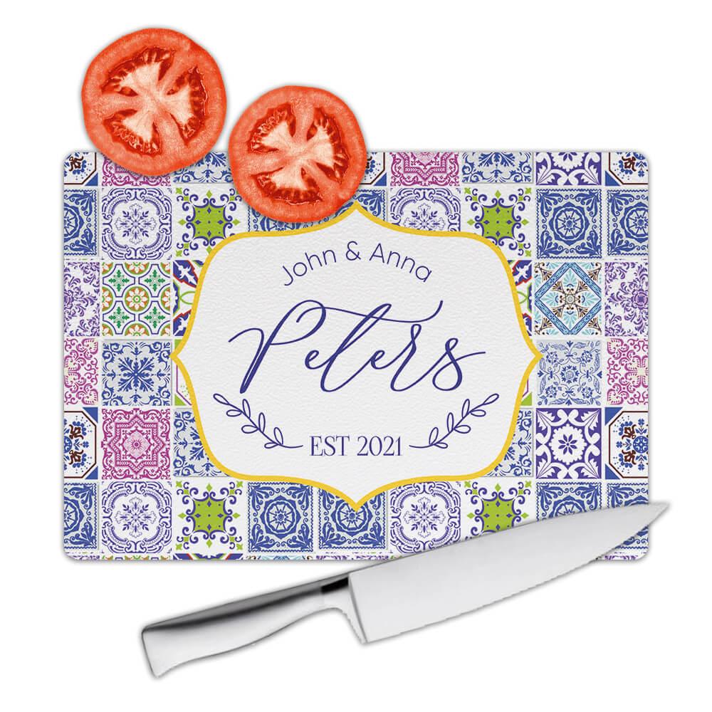 Personalized Tiles Patchwork Engagement Wedding Anniversary Pattern : Gift