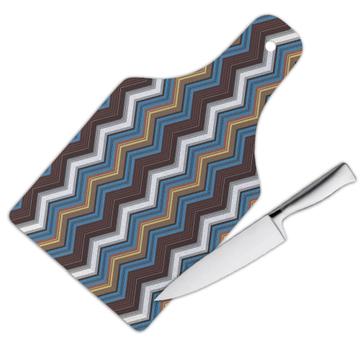 Chevron Personalized Custom : Gift Cutting Board Print For Birthday Favor Abstract Missoni Her Him