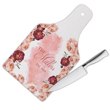 Vintage Roses Custom Name : Gift Cutting Board Personalized Flower Decor For Her Woman Grandma