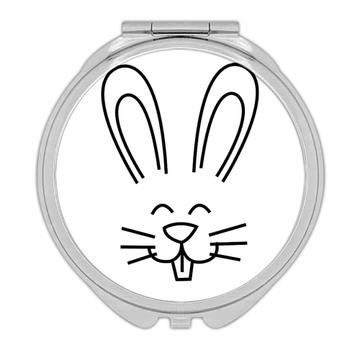 Cute Bunny : Gift Compact Mirror Funny Rabbit Cute Easter Easter Cartoon
