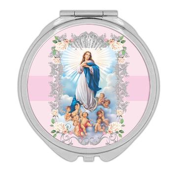Our Lady of Immaculate Conception : Gift Compact Mirror Catholic Virgin Saint Mary