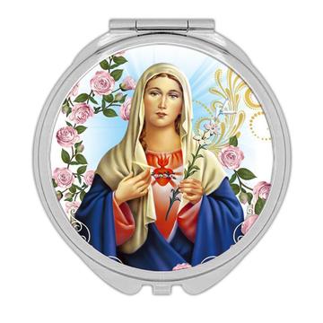Immaculate Heart of Mary : Gift Compact Mirror Catholic Religious Virgin Saint Sacred Mother of God